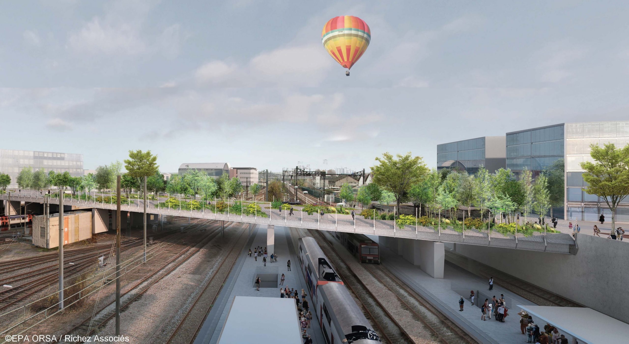 Aménagement du pôle multimodal, des abords de la future gare du Grand Paris Express, 60 000 m² d'habitat, équipements et services publics
